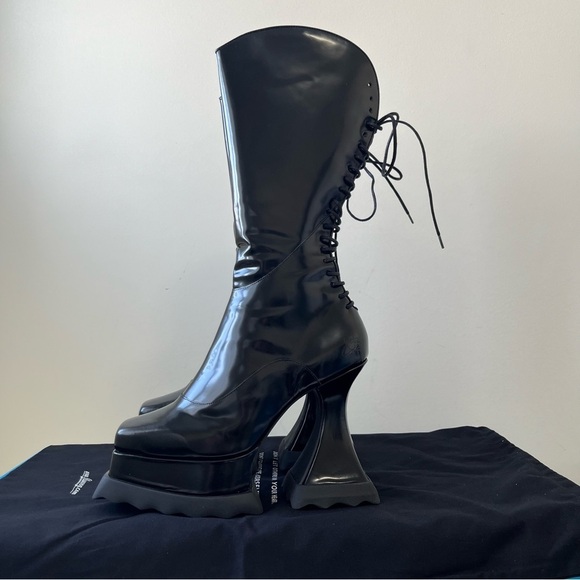 NEW John Fluevog MUNSTER MAX MAGNOLIA ZIP-UP PLATFORM TALL BOOTS Size 11 - Picture 5 of 16